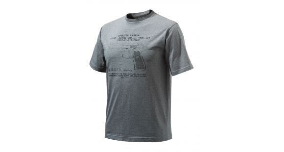 Beretta Anniversary Pistol T-Shirt, Grey Melange 
TS421T09620915 TAGLIA L - XL