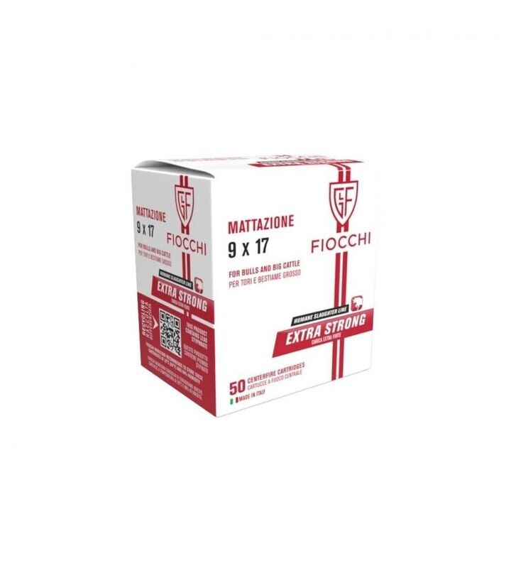 Cartucce da mattazione Fiocchi cal. 9X17 (380) grado ROSSO extra forte confezione 50 pz.