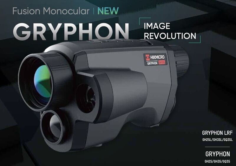 HIKMICRO GRYPHON LRF GH25L Monocolo THERMAL FUSION 16G 384X488 - Oled Lens 25mm Telemetro
