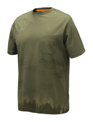 BERETTA T-shirt Forest colore: dark olive