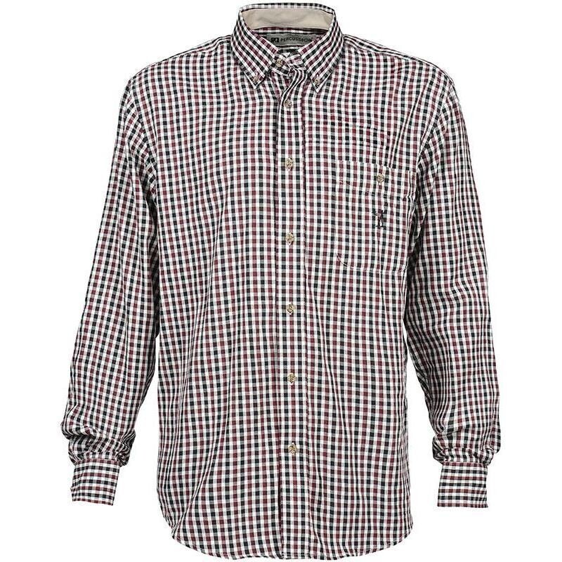 Percussion®  Camicia da caccia da uomo, a maniche lunghe, 100% cotone