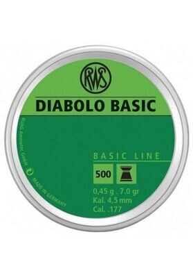 RWS DIABOLO BASIC PIOMBINI 4.5 mm 0.45g *Conf. da 500pz*
