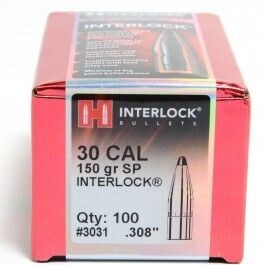 HORNADY INTERLOCK 3031 Palle SP Cal.30 .308'' 150grs Conf. da 100 palle