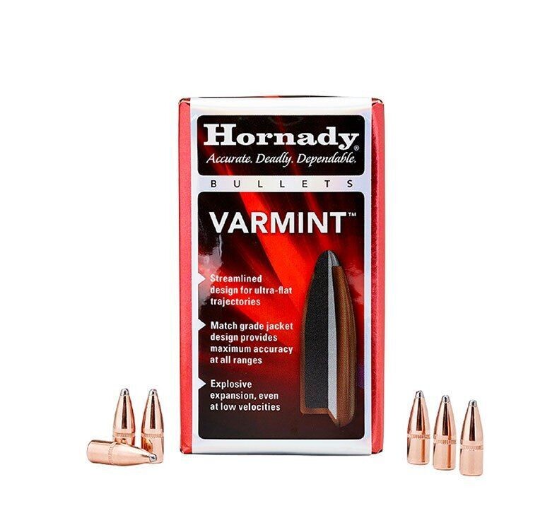 HORNADY – 22 Cal .224 55 gr SP Boattail with Cannelure – 2266 (100 PZ)