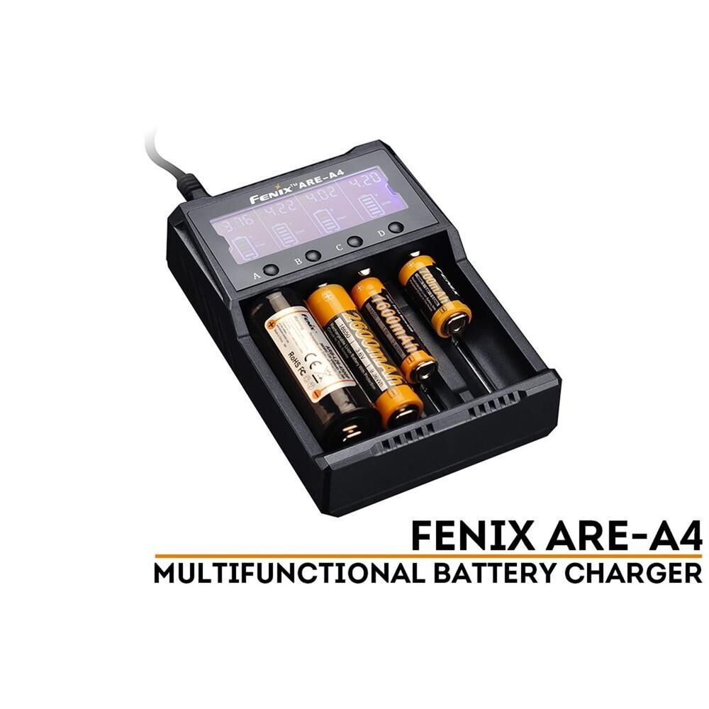 CARICABATTERIE FENIX PER BATTERIE UNIVERSALI DIGITALE MOD. ARE A4