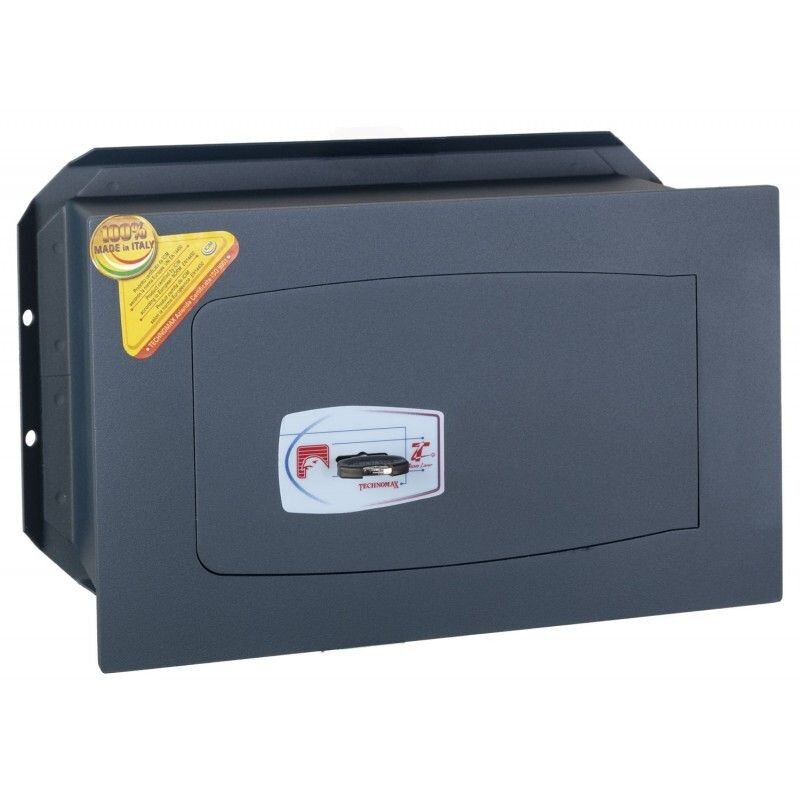Technomax GK/3B Cassaforte a muro, chiave a doppia mappa, porta 10 mm