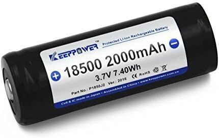 Keeppower 18500 – 2000 mAh, 3,6 V – 3,7 V batteria agli ioni di litio