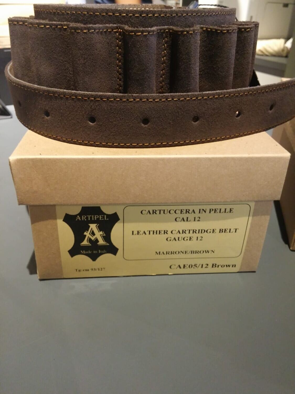 ARTIPEL CARTUCCIERA PELLE LUCIDA (VERA PELLE) VARI CALIBRI MOD. CA05