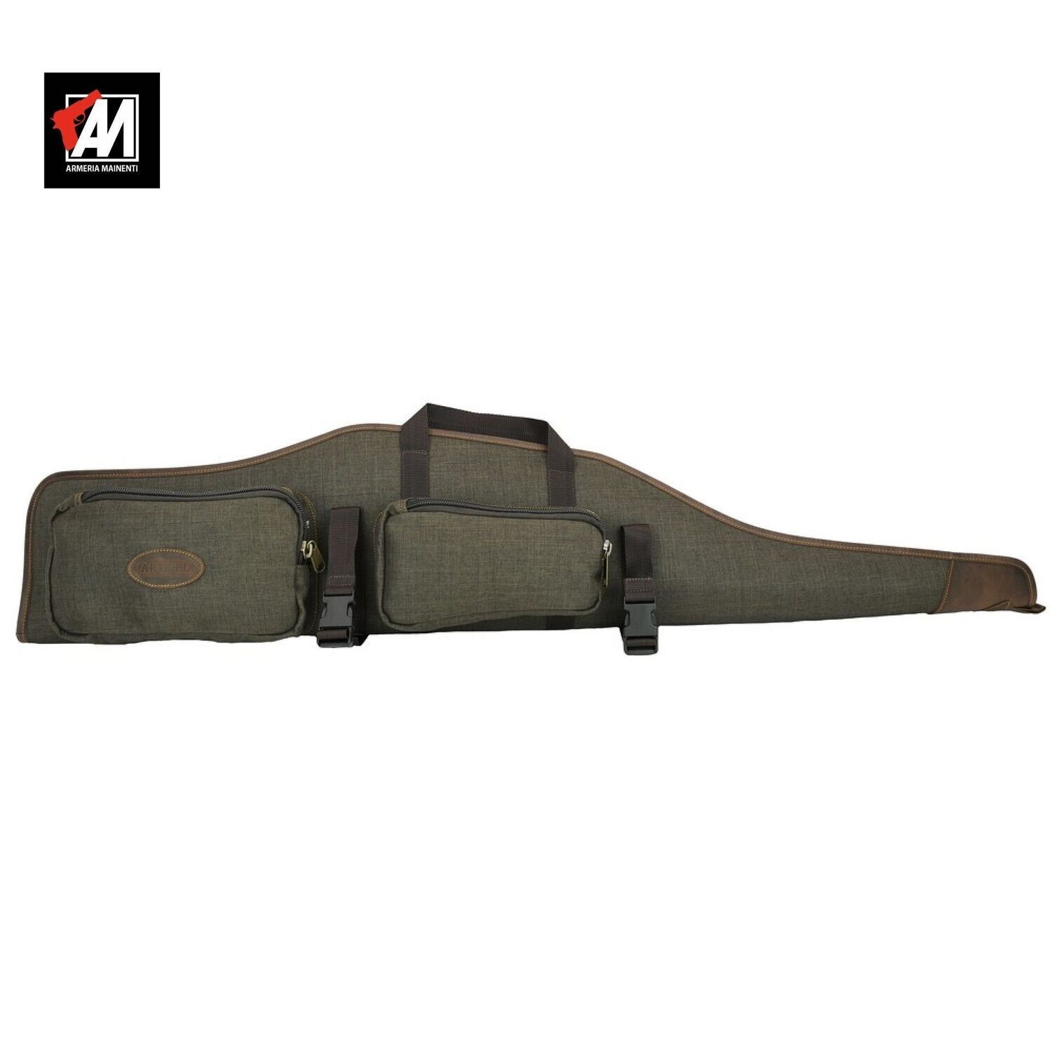 ARTIPEL Fodero per carabina con ottica Explorer e pelle idror. CON TASCHE CM.115