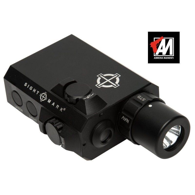 SIGHTMARK Mini Torcia "LoPro" Combinata con Mirino Laser Verde, Attacco Picatinny -