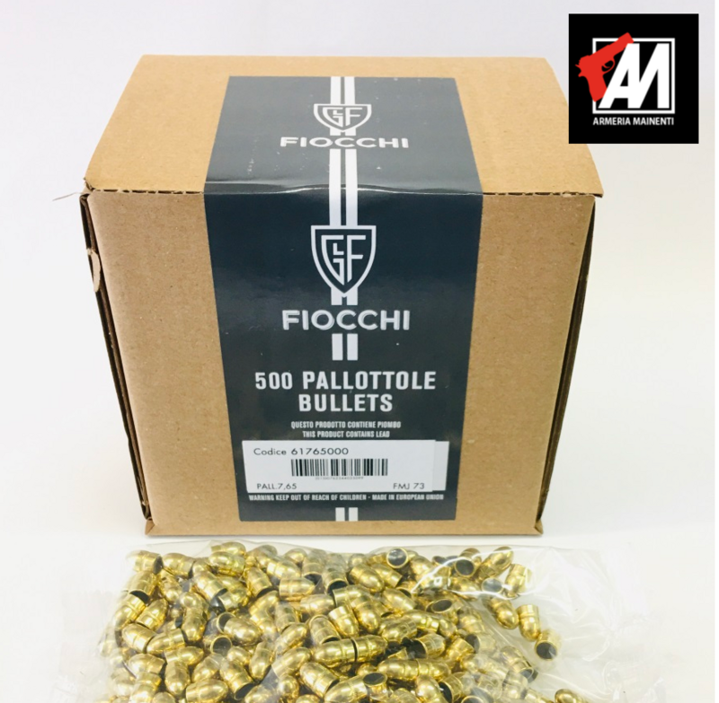 FIOCCHI PALLE/OGIVE CAL. 7,65 73 GRS FMJ CF.500 PZ