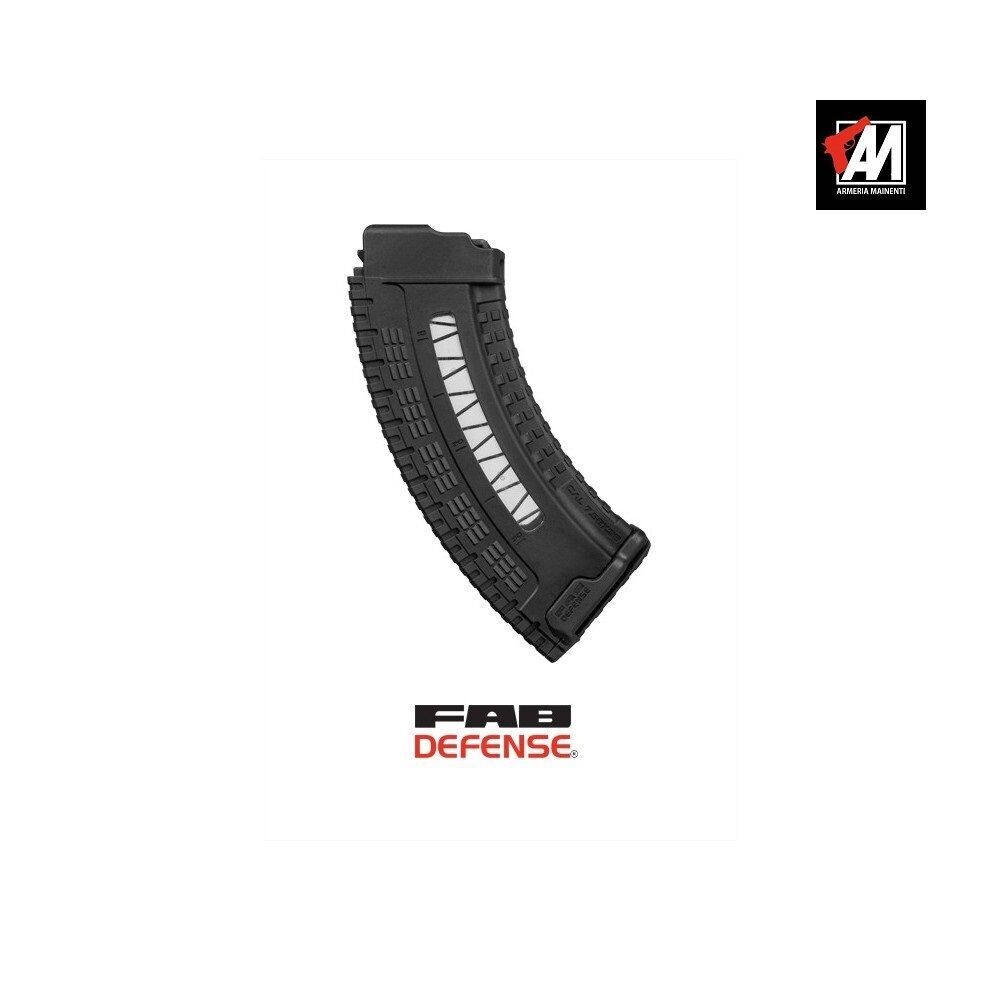 FAB DEFENSE CARICATORE IN POLIMERO LUNGO cal. 7.62X39 PER VZ58 NERO 29C