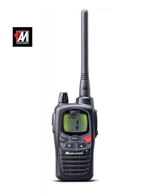 MIDLAND - G9 PRO Nero – Ricetrasmittente Bibanda PMR446 / LPD Alte Prestazioni