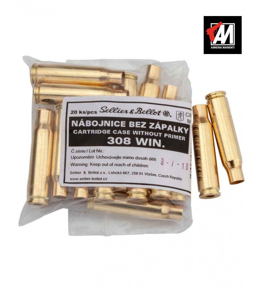 SELLIER & BELLOT BOSSOLI cal 308 WIN CF. 20 PZ.