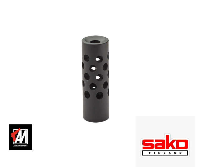 SAKO  -  MUZZLE BRAKE -5/8 STEEL D22 - FRENO DI BOCCA (PER  VERSIONE SUPERVAR.)   CHERAKOTE