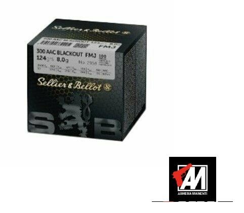 SELLIER & BELLOT  COLPI CAL. 300 AAC 124 GRS FMJ CF. 100 PZ