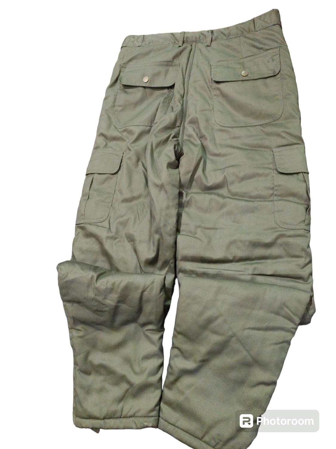 FOLLOW ME PANTALONE FODERATO CALDO MULTITASCHE - COLORE: VERDE
