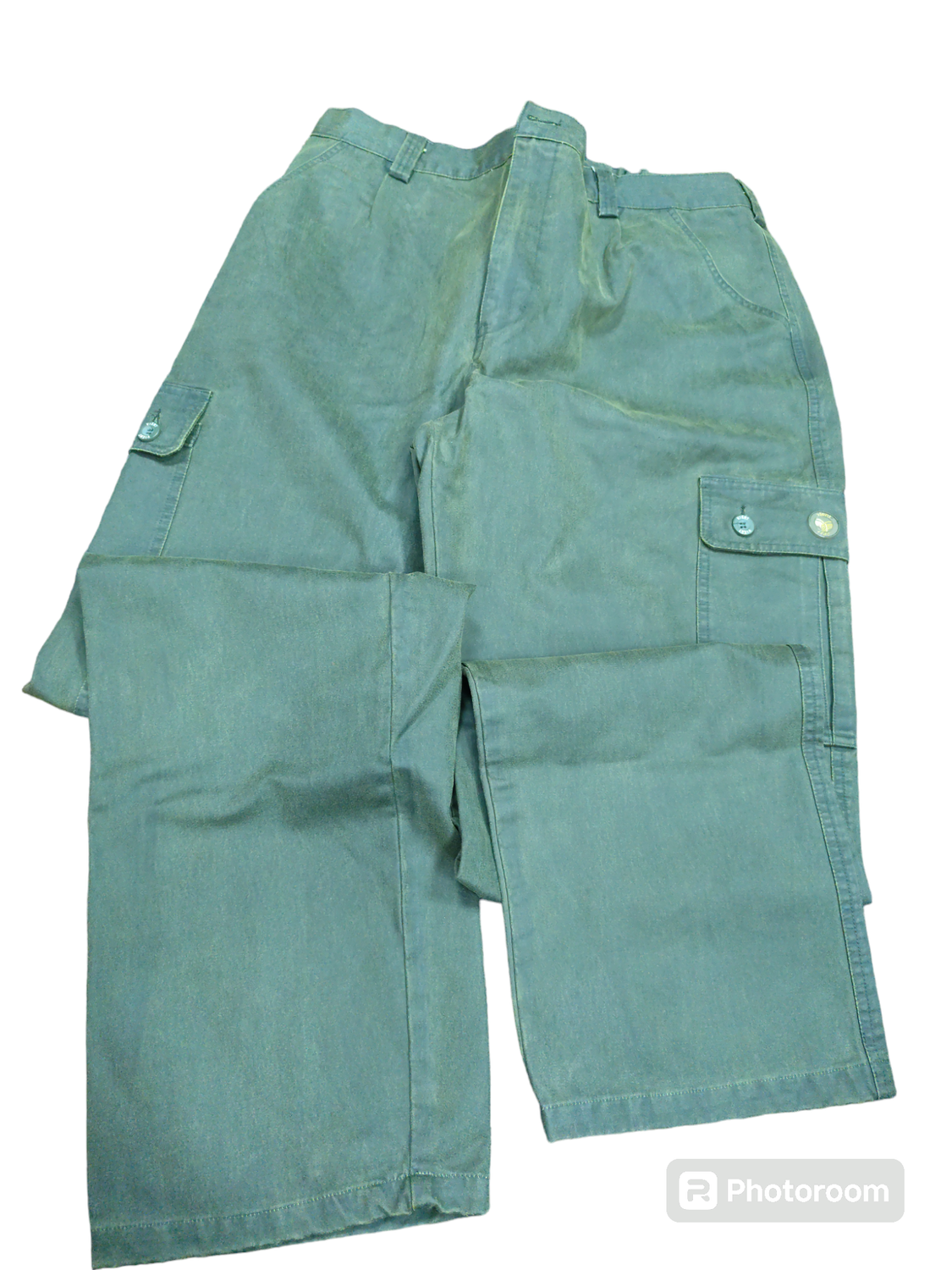 VIENT PANTALONE CERATO MULTITASCHE - COLORE: VERDE
