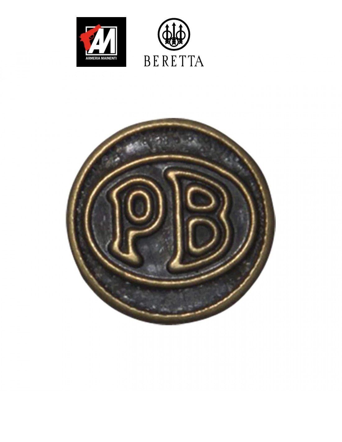 BERETTA SCUDETTO GUANCETTE LEGNO  "LOGO PB"