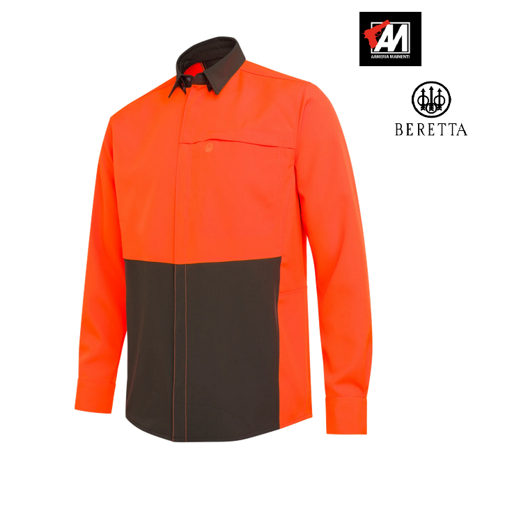 BERETTA Camicia THORN RESISTANT  BROWN BARK  ORANGE COD. LU961T236508C4S