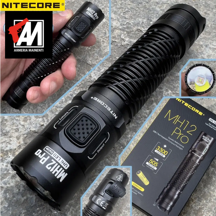 Nitecore - MH12 PRO - Ricaricabile USB - 3300 lumens e 505 metri -