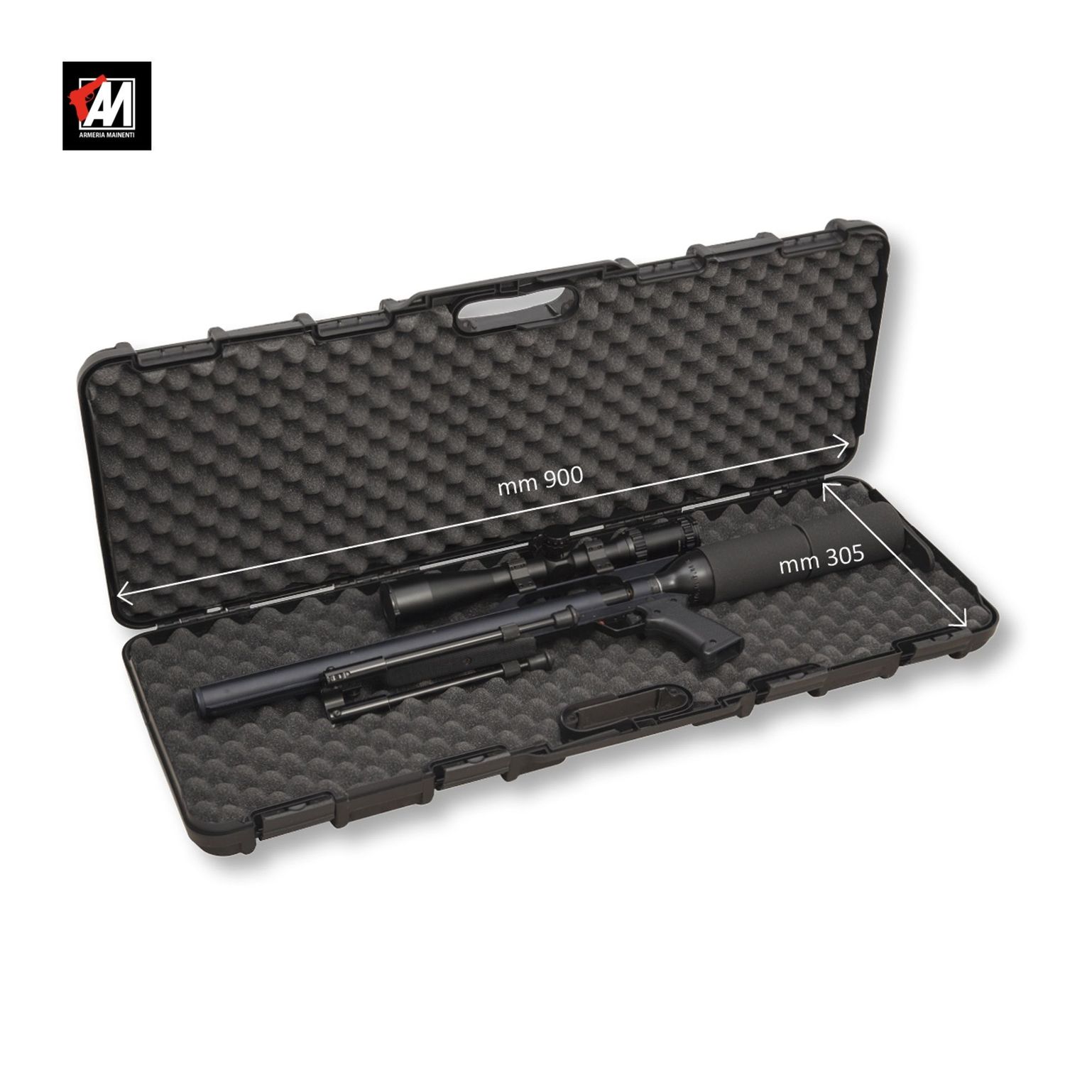NEGRINI Custodia base 1690 isy CARABINA PLASTICA RIGIDA 90 CM.