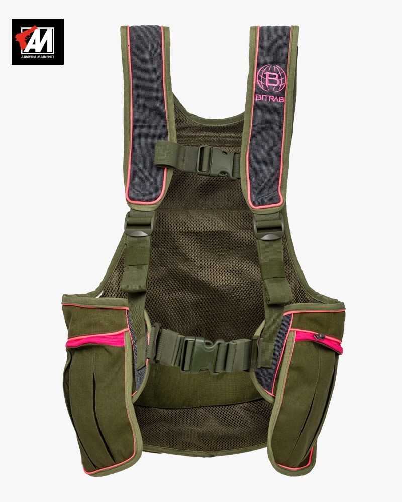BITRABI Zaino Trisacca Gilet da caccia TRIO PRO PINK DONNA