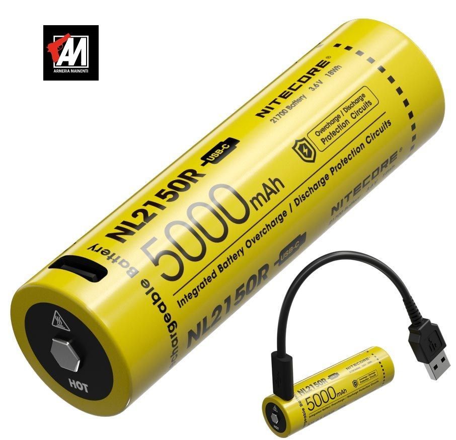 NITECORE BATTERIA NL2150HPI LIO-LON 21700 3.6V 5000 MaH