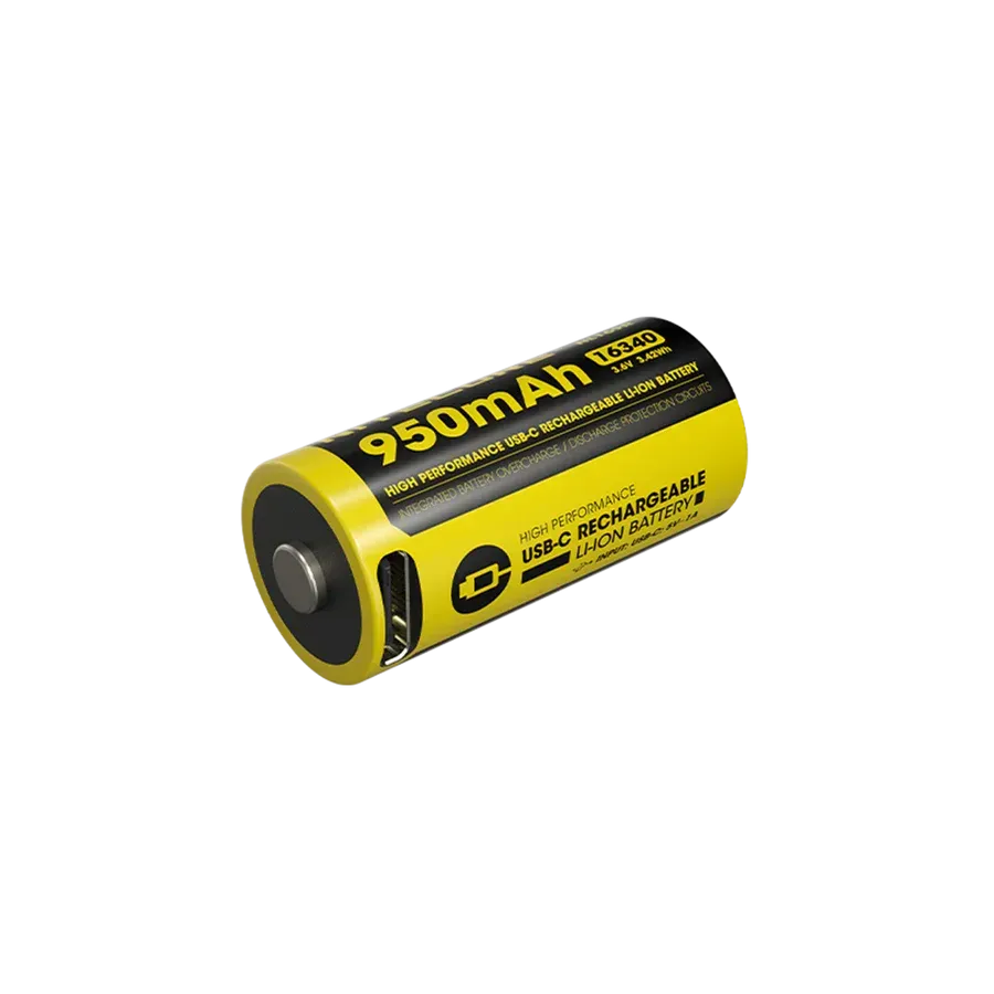 Nitecore - NL169 - Batteria ricaricabile al Litio 16340 / RCR123A 3.7V 950mAh Li-Ion