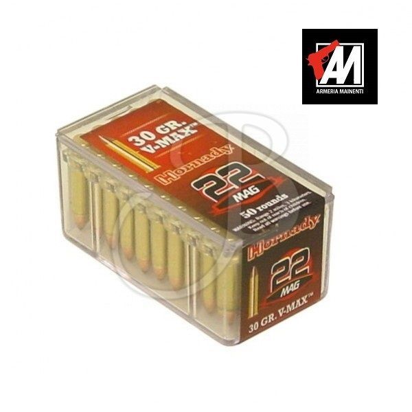 HORNADY  COLPI CAL. 22 WIN. MAG. 30GR V-MAX 83202 CF. 50 PZ