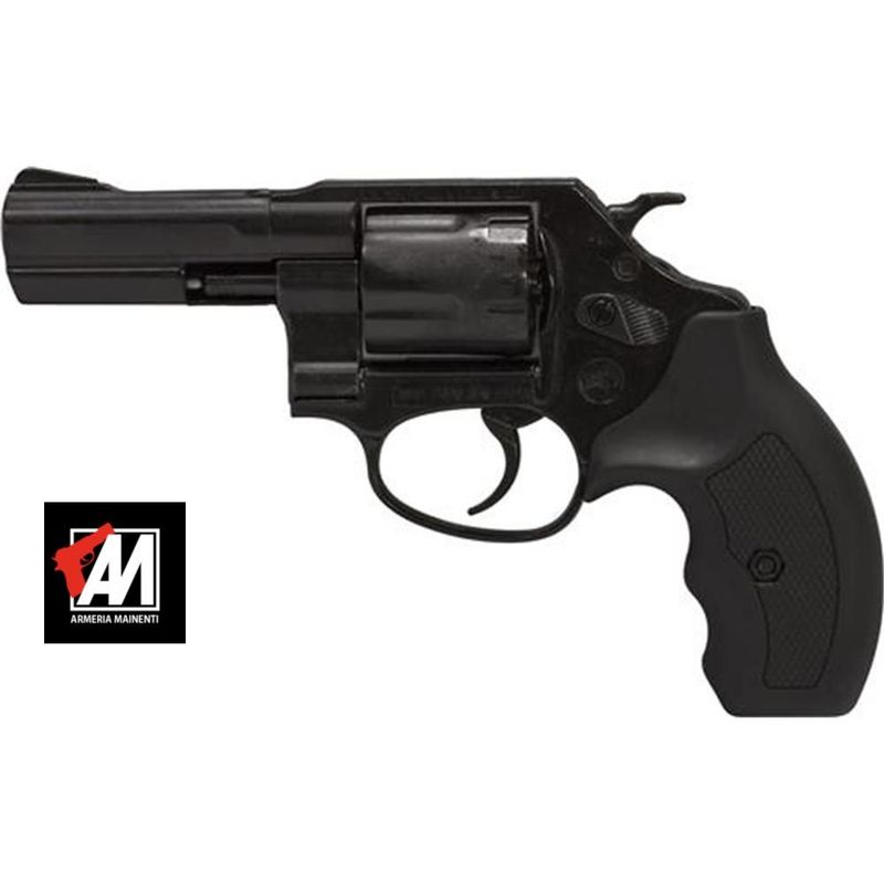 Revolver a Salve BRUNI Scacciacani Cal.380 | Top Firing | NERO  4 "