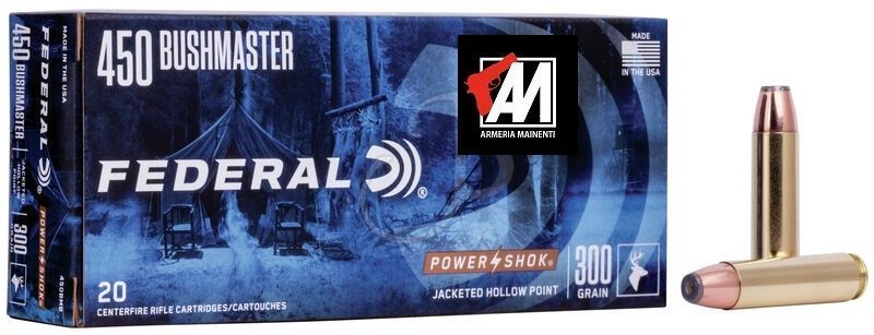 FEDERAL CAL.450 BUSHM 300GR POWER SHOK SP -450BMB (NON VENDIBILE ONLINE)
