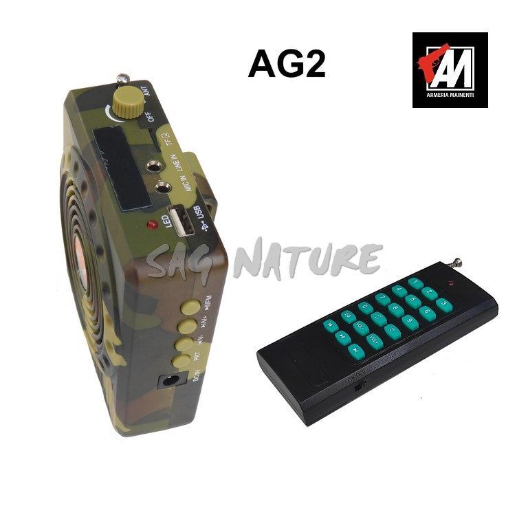 SAG NATURE RIPRODUTTORE AMPLIFICATORE RADIO  RICARICABILE TELEDOMANDO – mod. AG2 –