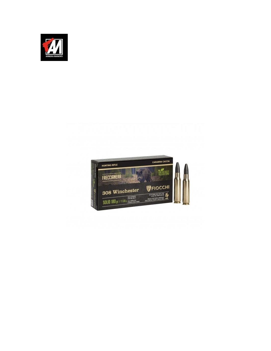 FIOCCHI COLPI  30-.06 SPRG  FRECCIA NERA - 165 GRS CF. 20 PZ