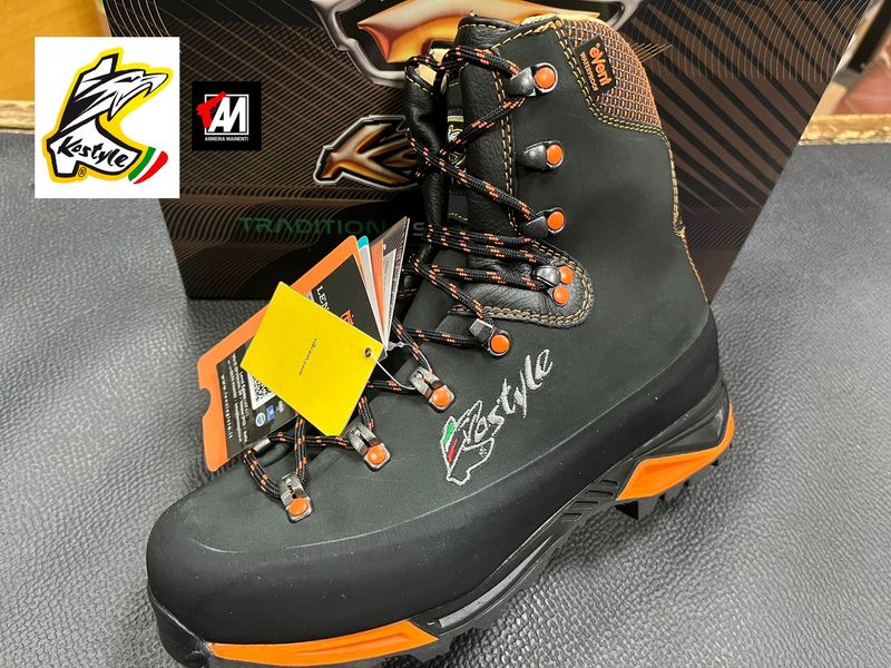 KOSTYLE KS-AVANT Scarpone Impermeabile Traspirante Pelle Vibram HYPER TEX Black/Orange
