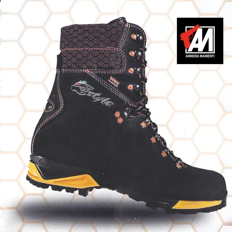KOSTYLE KS-RISE Scarpone Impermeabile Traspirante Pelle Vibram HYPER TEX Black/Orange