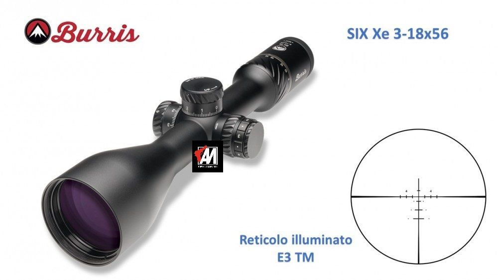 BURRIS Six Xe 3-18x56 E3 TM illuminato 200627