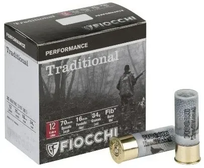 FIOCCHI TRADITIONAL DISP. BIOR CAL.12 70 T3  CAL.12  34 GR. - CF. 25 PZ.