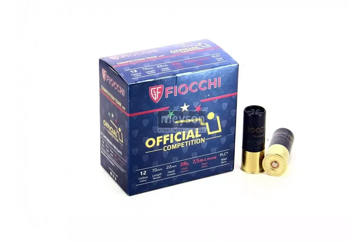 FIOCCHI CARTUCCE TIRO OFFICIAL  - T5 CAL.12  - 28 GR. PB 7,5  CONF.  25 PZ.