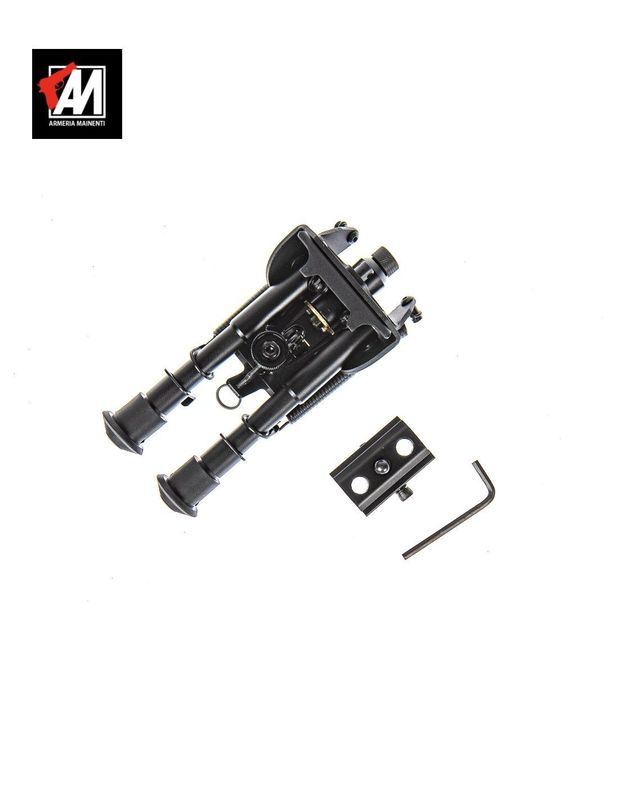 TAC VECTOR ROCKSTAD BIPIEDE TIPO HARRIS TACTICAL SNIPER CORTO 6" CON ADATTATORE PICATINNY (SCBPS-04P)