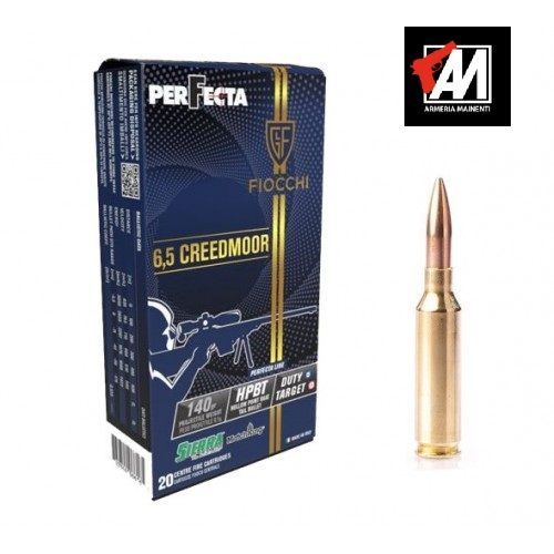 FIOCCHI MUNIZIONI-COLPI CAL.6,5 CREEDMORE HPBT PERFECTA 140 GRS  CF.20 PZ