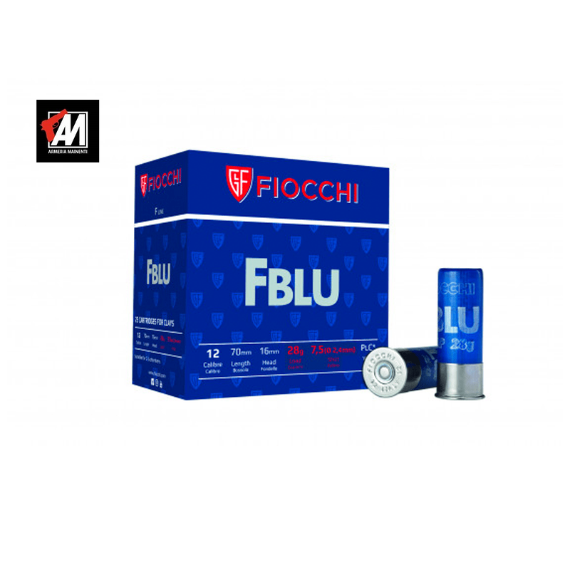 FIOCCHI CARTUCCE TIRO FBLU - T3 - CAL.12  24 GR.- CONF.  25 PZ.