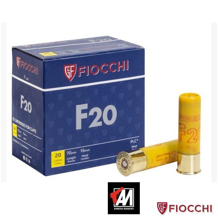 FIOCCHI CARTUCCE TIRO F20  - T3 - CAL.20 -  28 GR. PB.7,5 - CONF.  25 PZ.