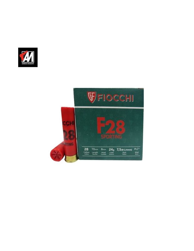 FIOCCHI CARTUCCE TIRO - F28  - T3 - CAL.28 - 28 GR. PB. 7,5 - CONF.  25 PZ.