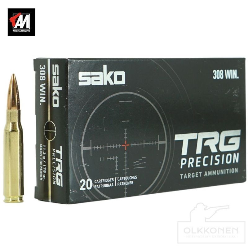 SAKO  MUNIZIONI TRG Précision  CAL. 308 WIN. 175 grains HPBT SCENAR