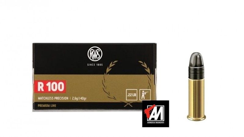 RWS CAL.22 L.R. R100  40 GRS PALLA PIOMBO  SERIE PREMIUM GARA