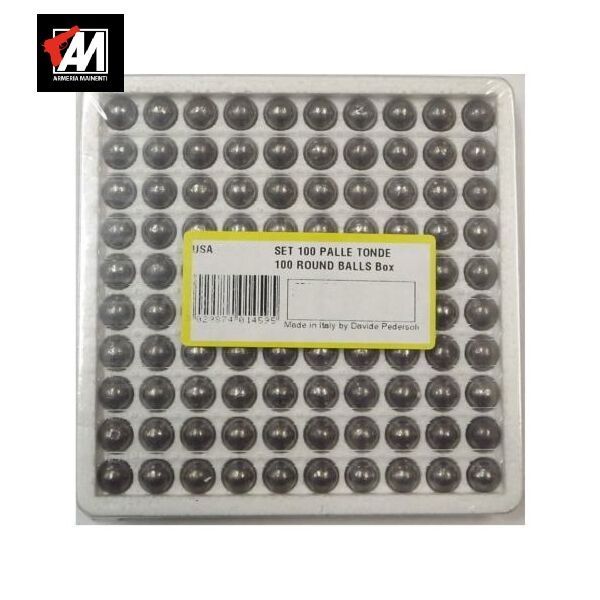 PEDERSOLI SET Palle tonde da avancarica .490 CF. 100 PZ