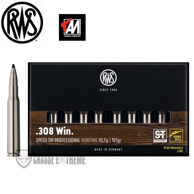 RWS  MUNIZIONI-COLPI  SPEED TIP PRO  SHORT RIFLE CAL.308 WIN. 159 GRS - 9,7 GR. CF.20 PZ