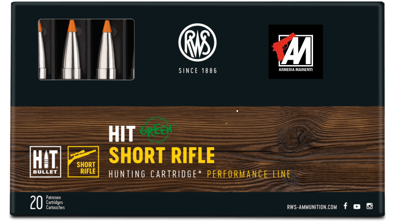 RWS  MUNIZIONI-COLPI  SHORT RIFLE CAL.308 WIN. 159 GRS - 9,7 GR. CF.20 PZ