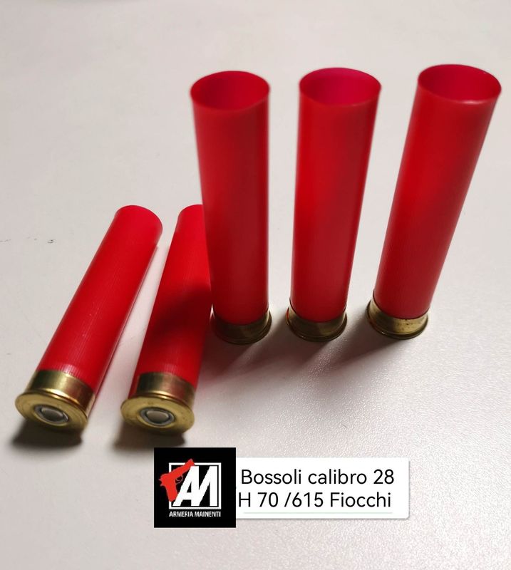 FIOCCHI - BOSSOLO CAL. 28  T1 28/70 ROSSO INNESCO 615 SVASATO- 100 PEZZI